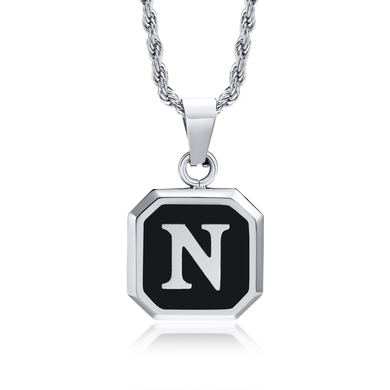 Initial Letter Pendant Necklace A-Z