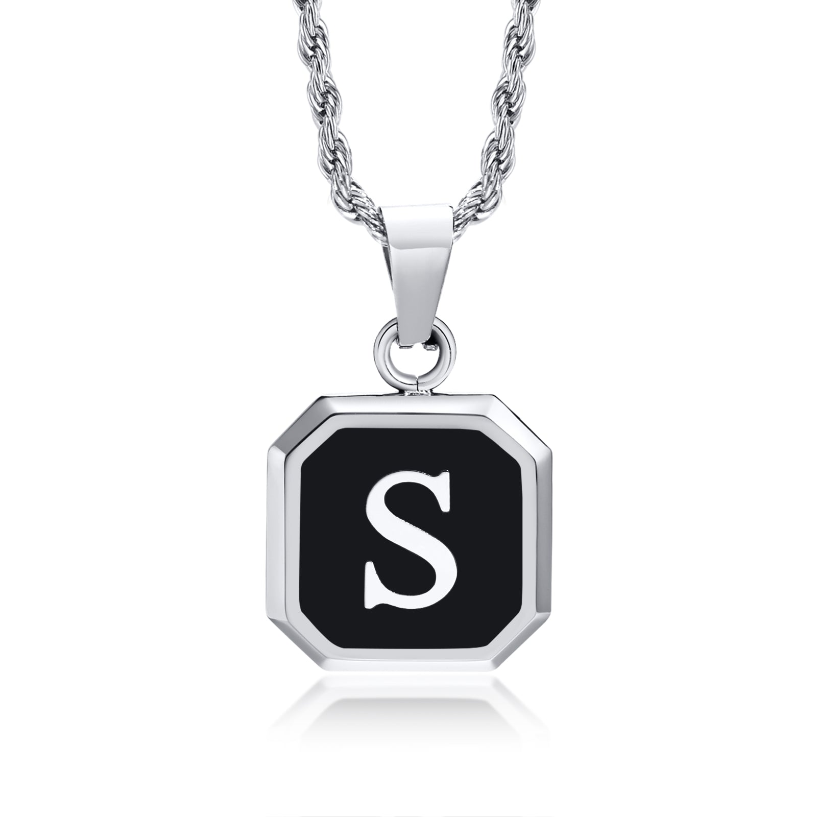 Initial Letter Pendant Necklace A-Z