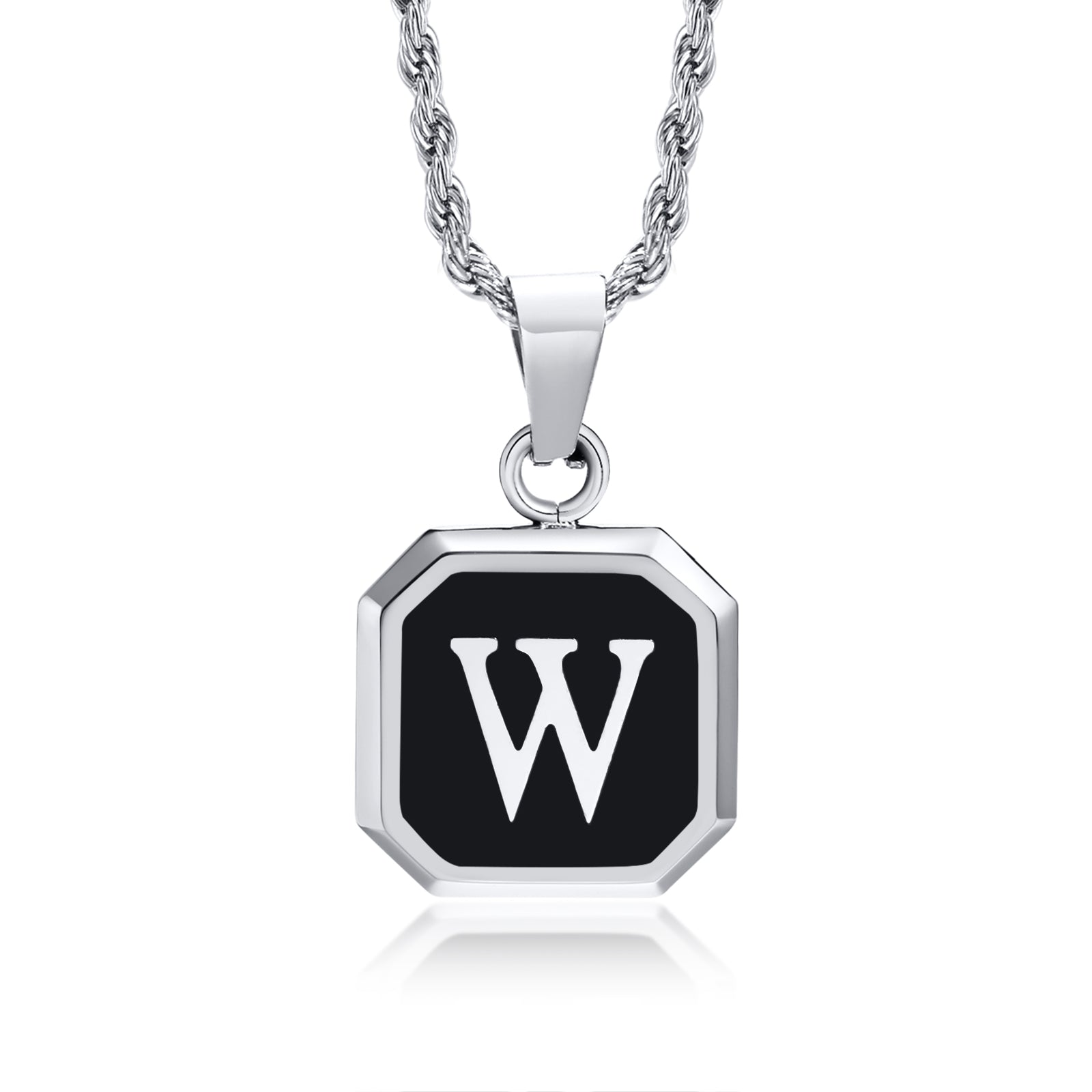 Initial Letter Pendant Necklace A-Z