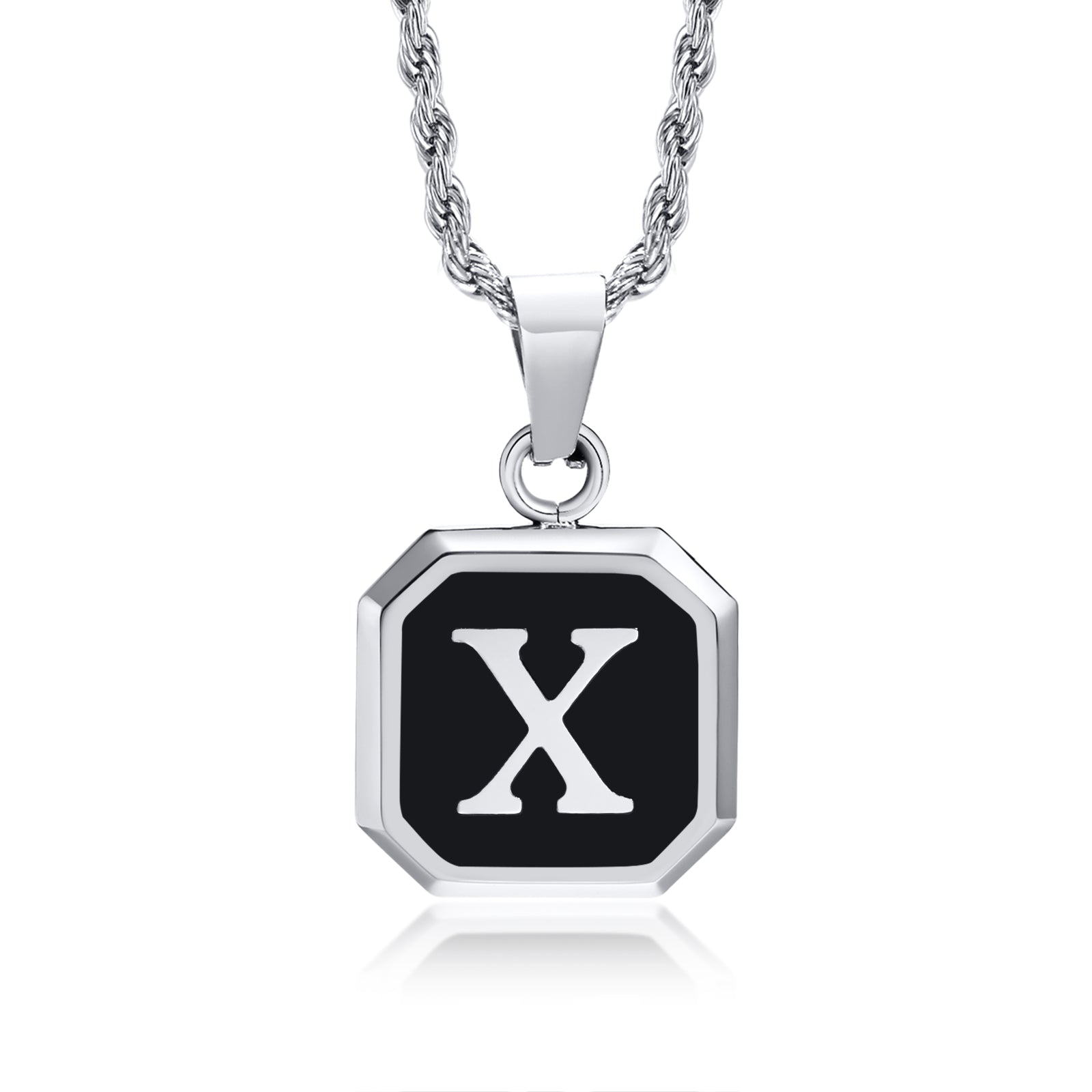 Initial Letter Pendant Necklace A-Z