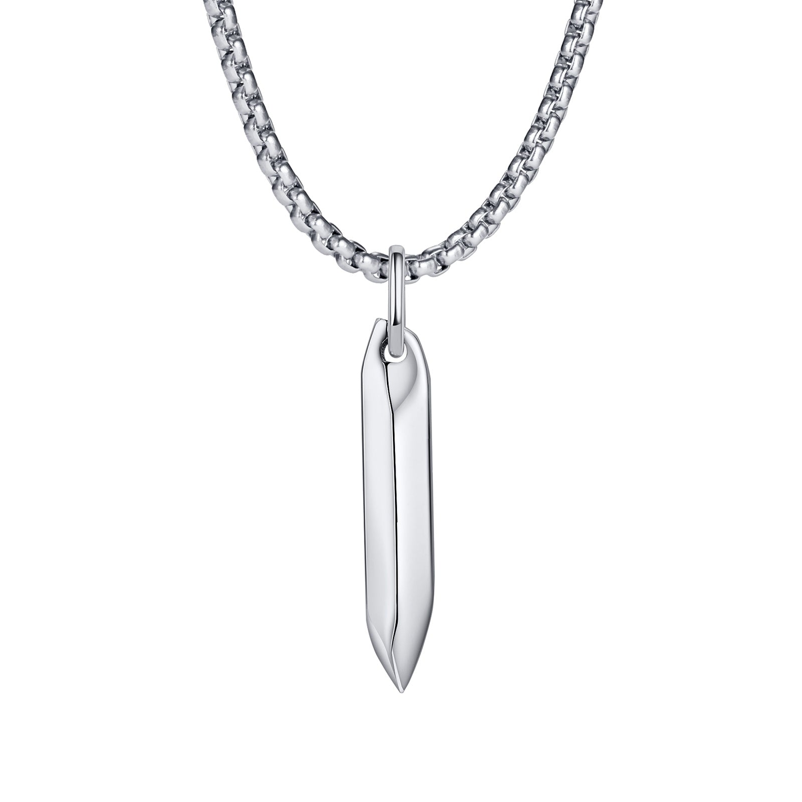 Pointed Bar Pendant Necklace