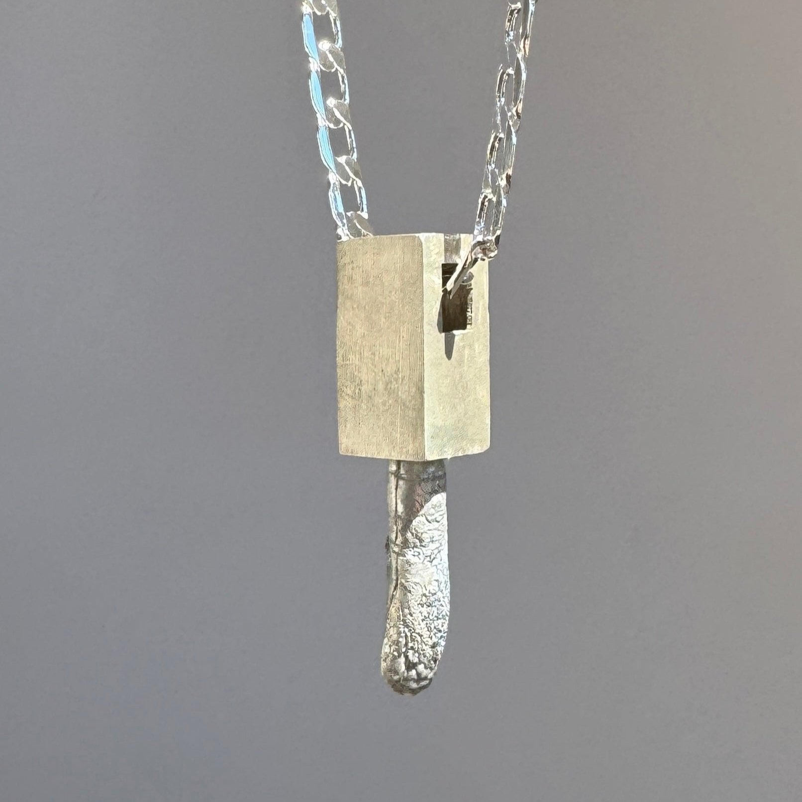 Talisman Cuboid Pendant Necklace on sterling silver base