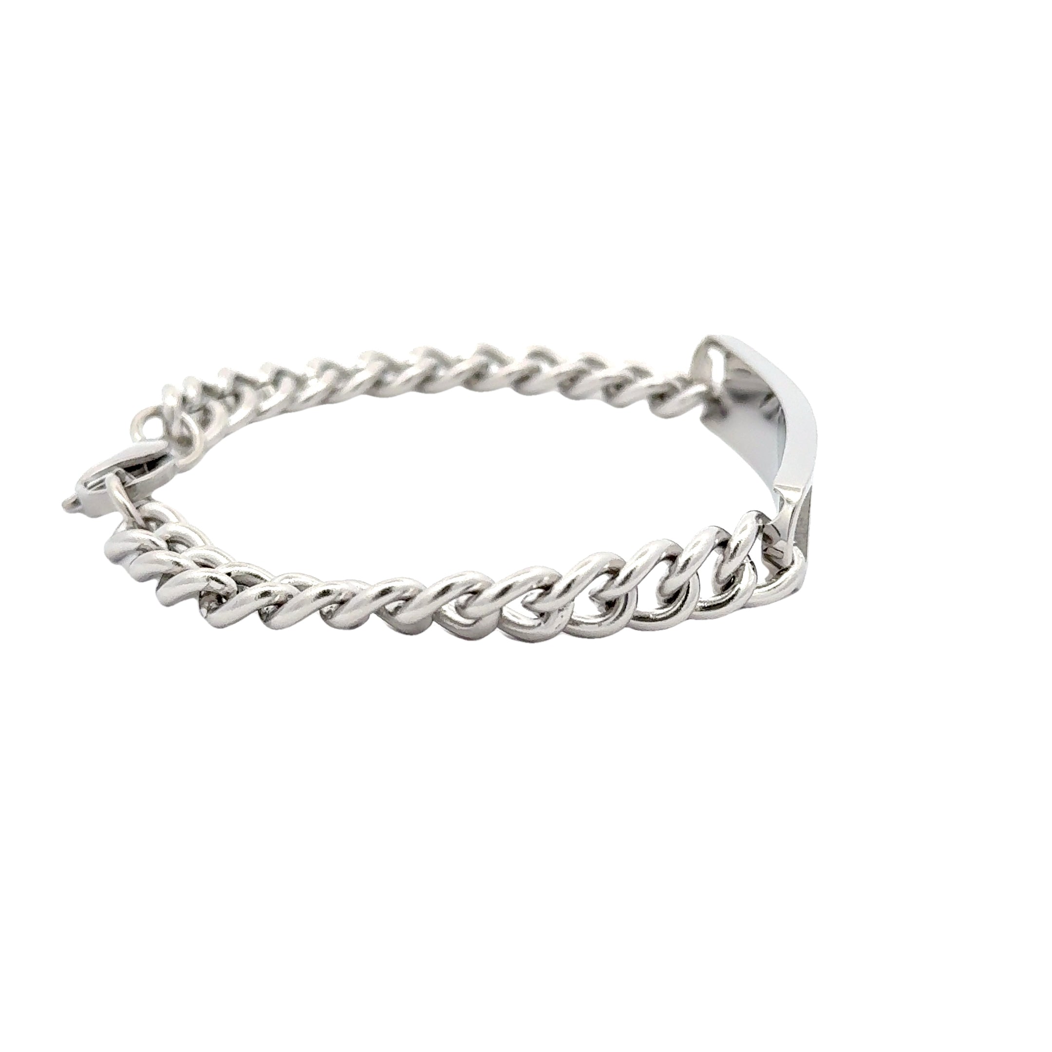 Name Tag Bracelet, Stainless Steel, 8mm