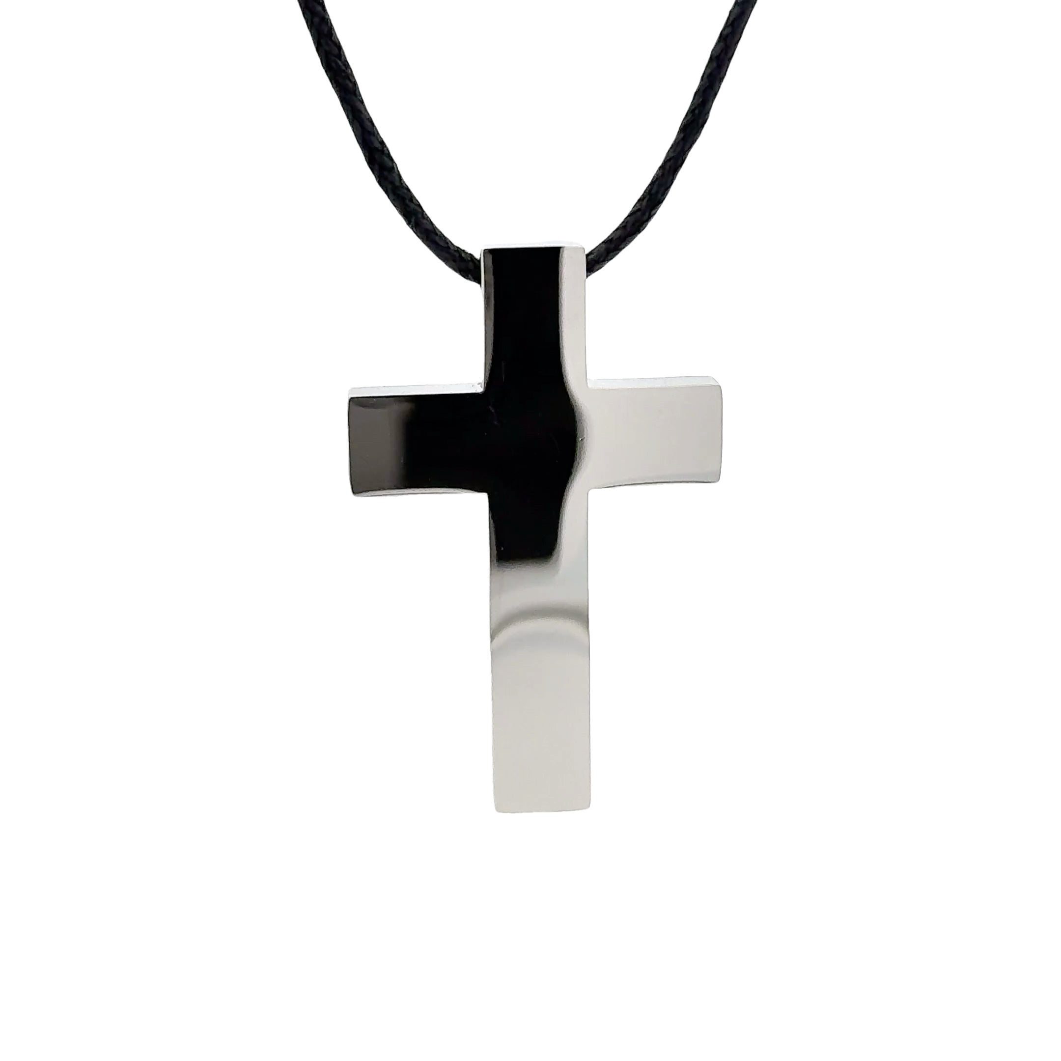 Men's Bold Silver Cross Pendant, 50mm