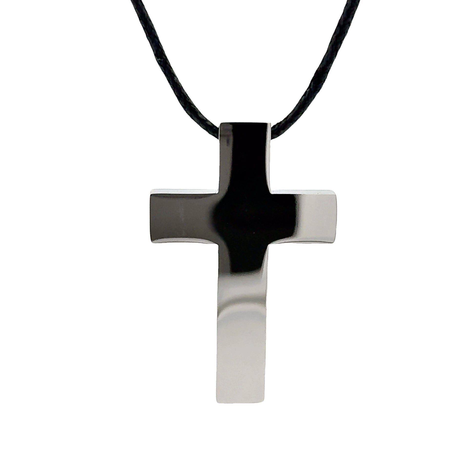 Men's Bold Silver Cross Pendant, 50mm