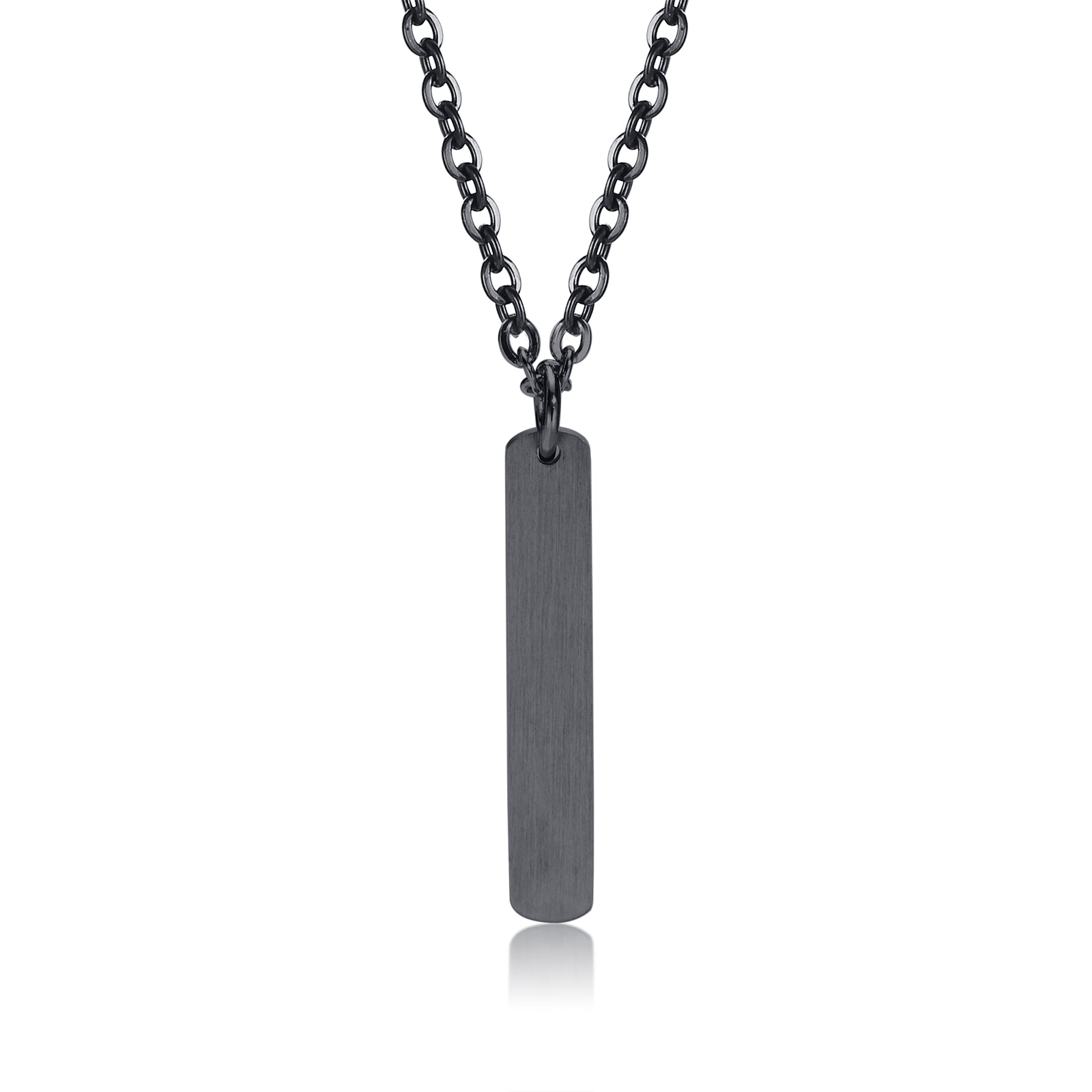 Slim Vertical Black Bar Pendant
