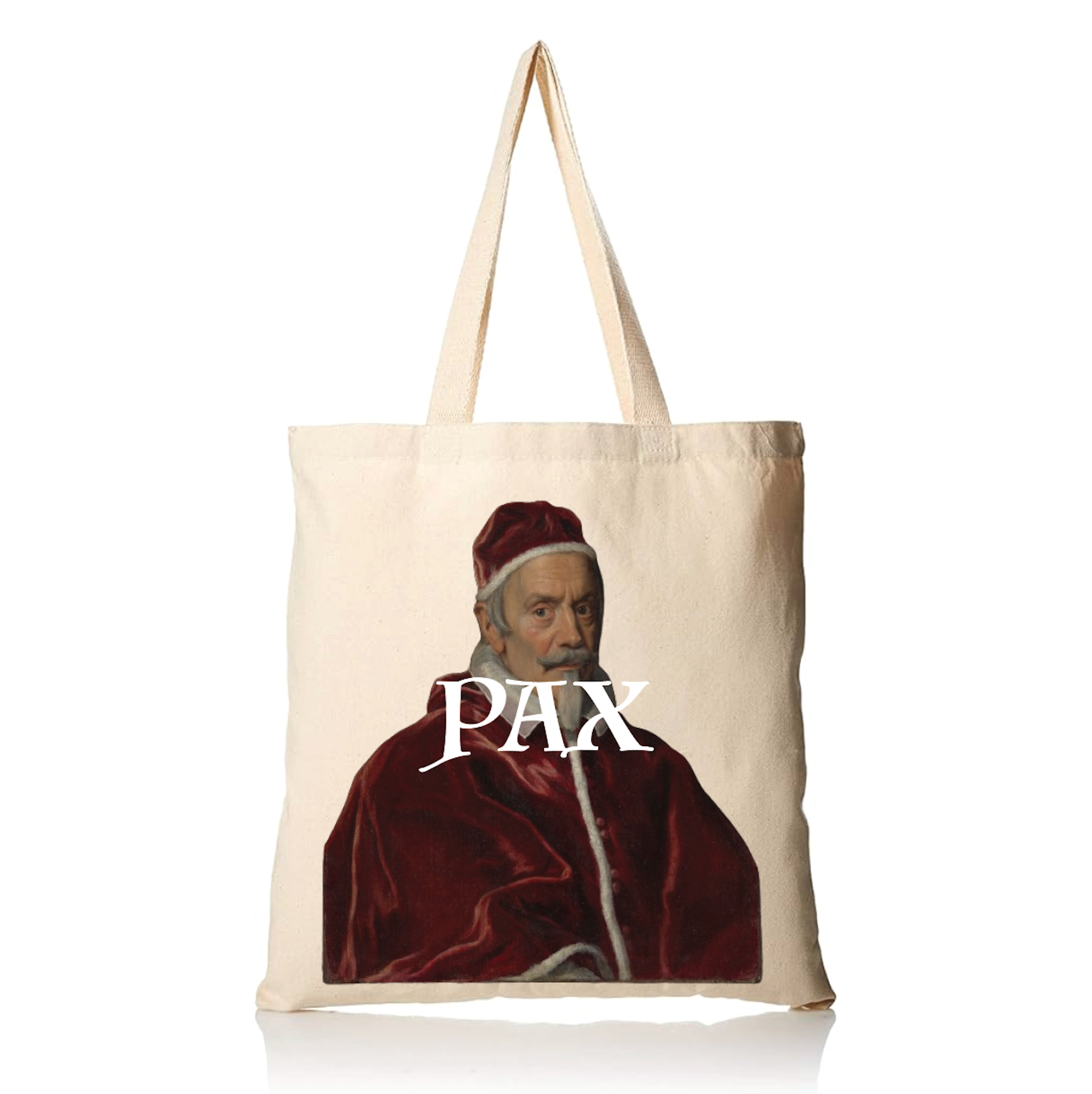 Cotton Tote Bag - Pope portrait with PAX Insignia