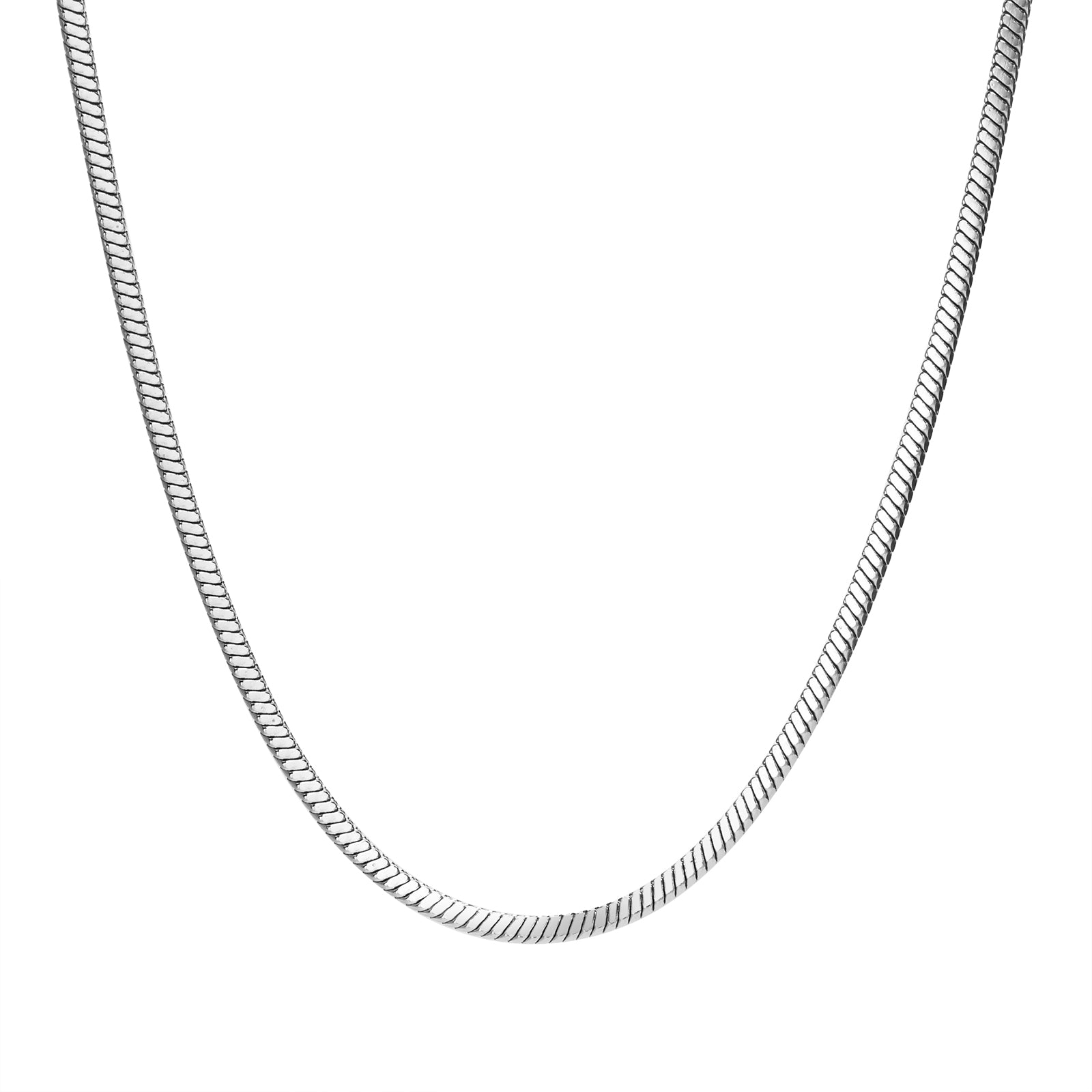 Snake Chain Necklace, Silver, 2mm