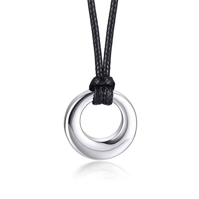 Circle Amulet Pendant on Cord