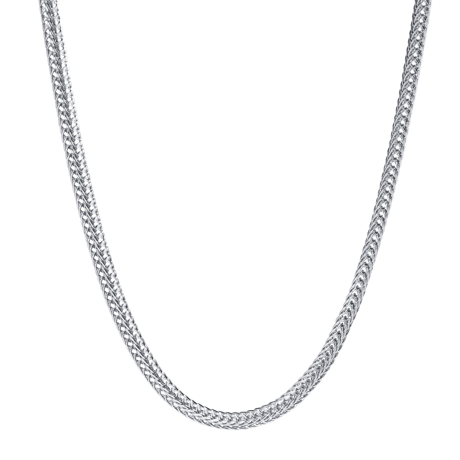 Wheat Chain Necklace, Silver, 2.4mm