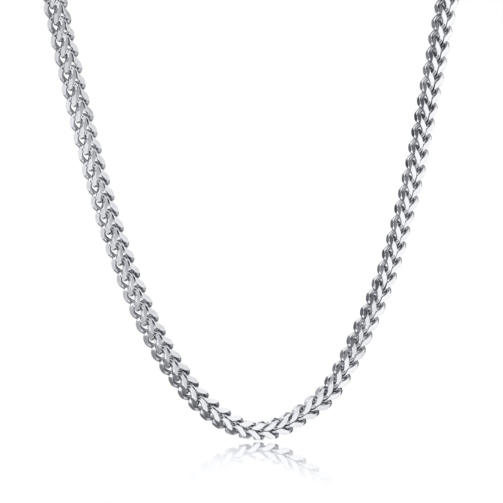 Foxtail Chain Necklace, Silver, 3mm