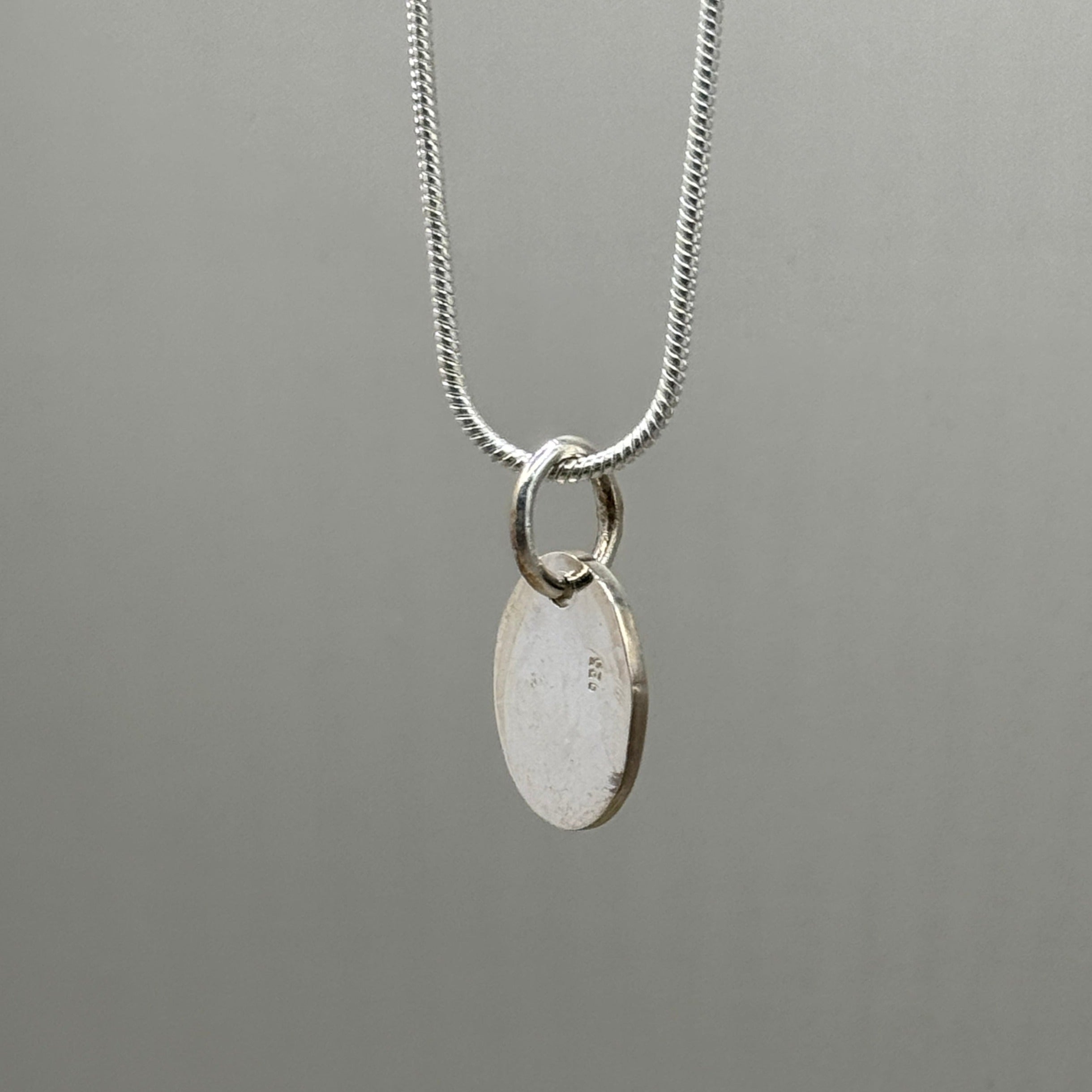 Small Oval Polished Pendant Necklace