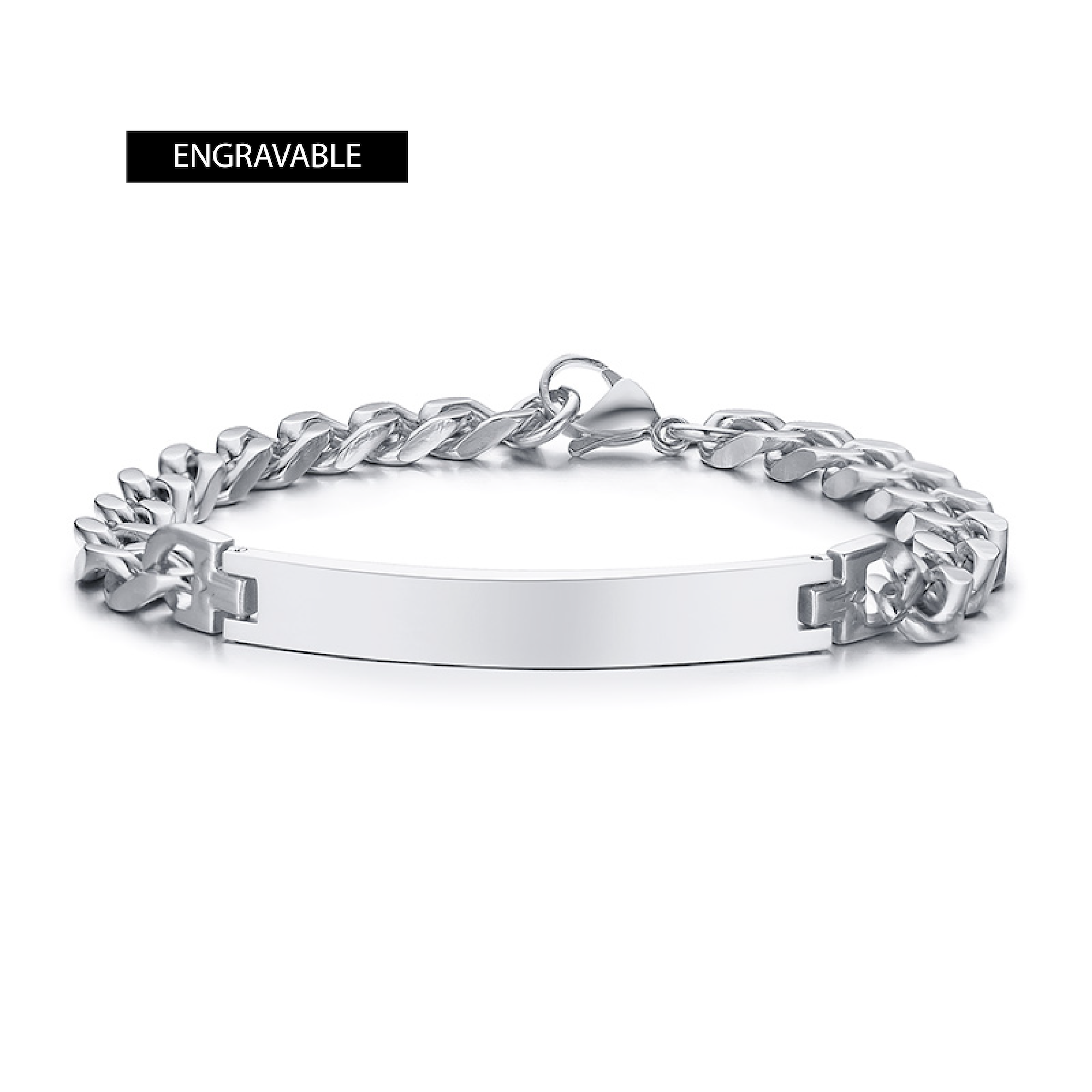 Name Tag Bracelet, Stainless Steel