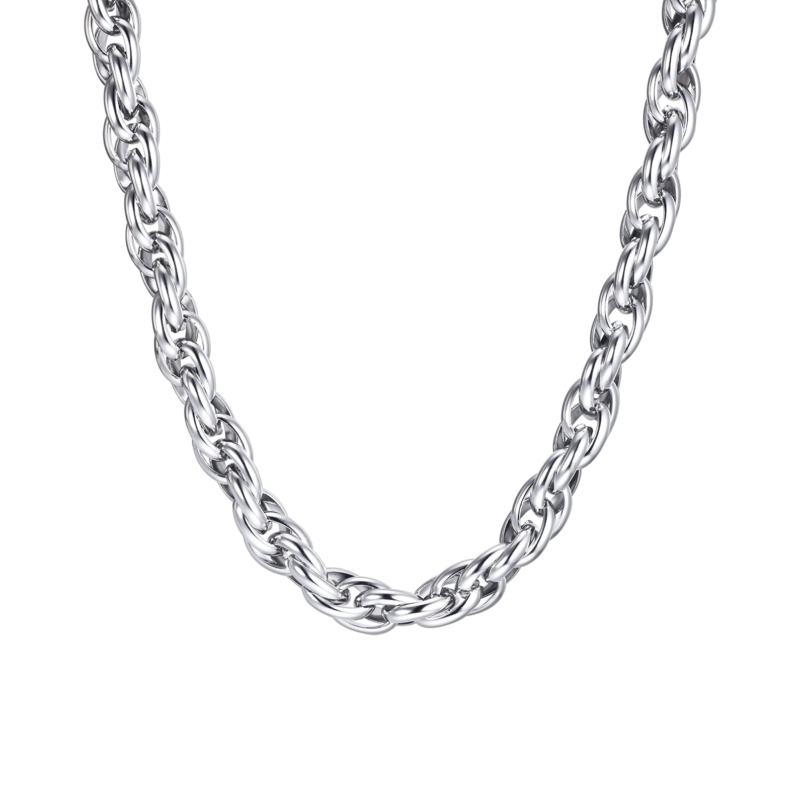 Triple Ring Chain, Silver, 7mm