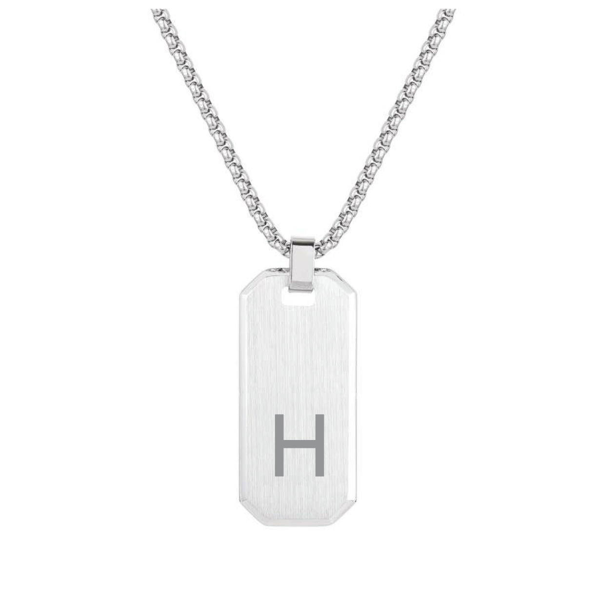 Initial letter h pendant necklace 