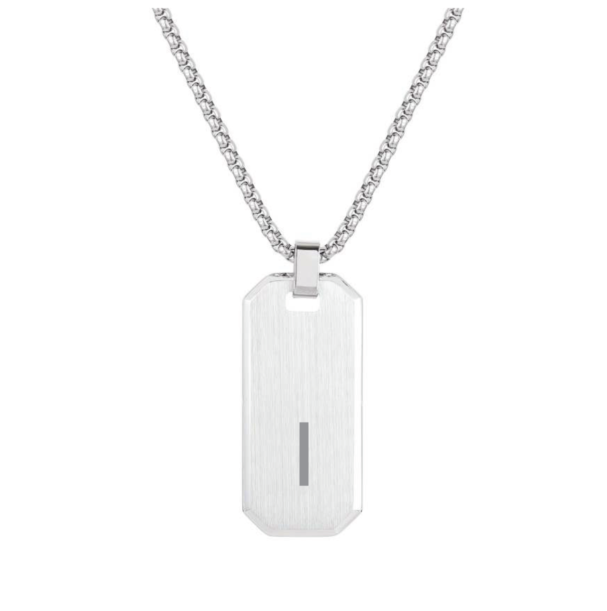 Initial letter I pendant necklace 