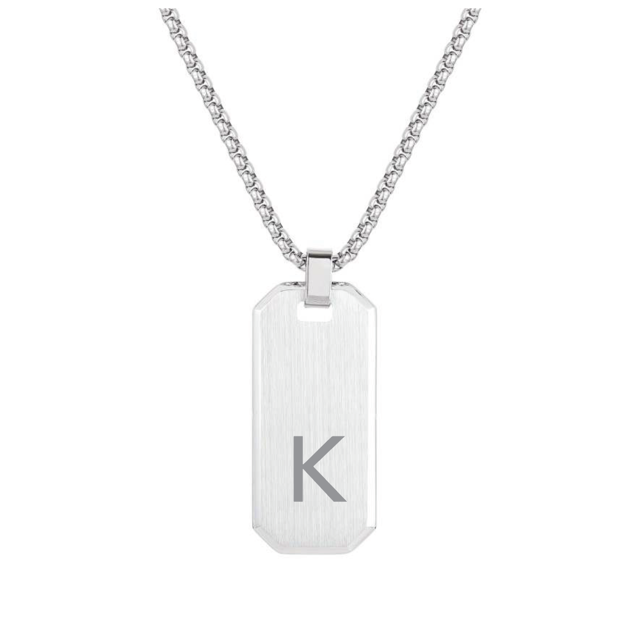 Initial letter k pendant necklace 