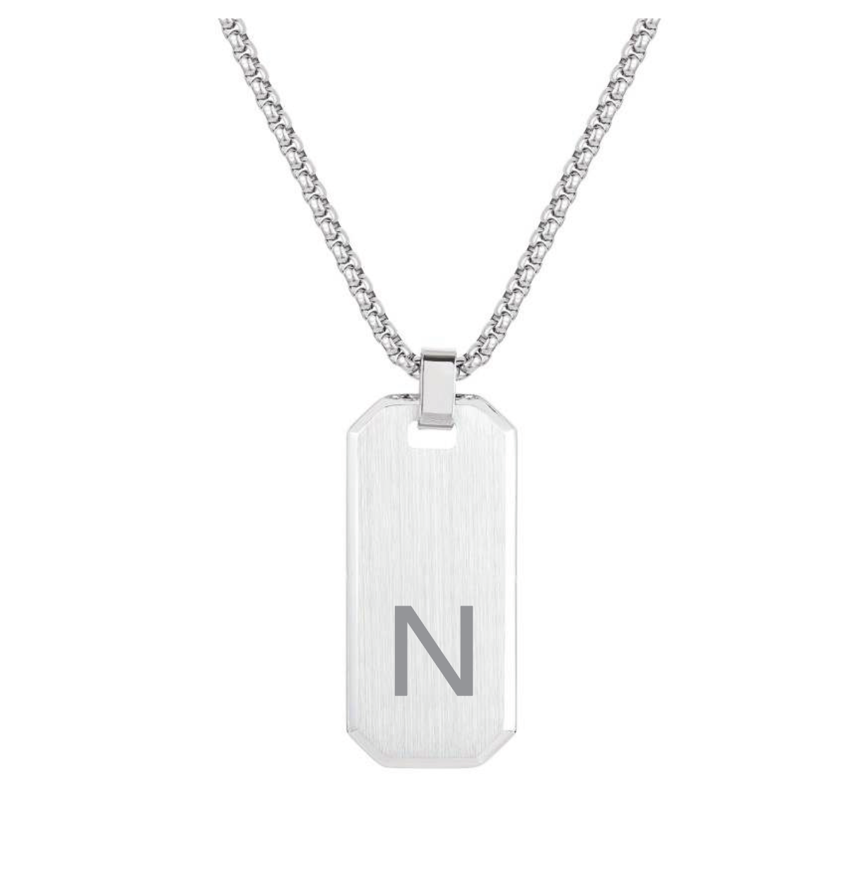 Initial letter N pendant necklace 