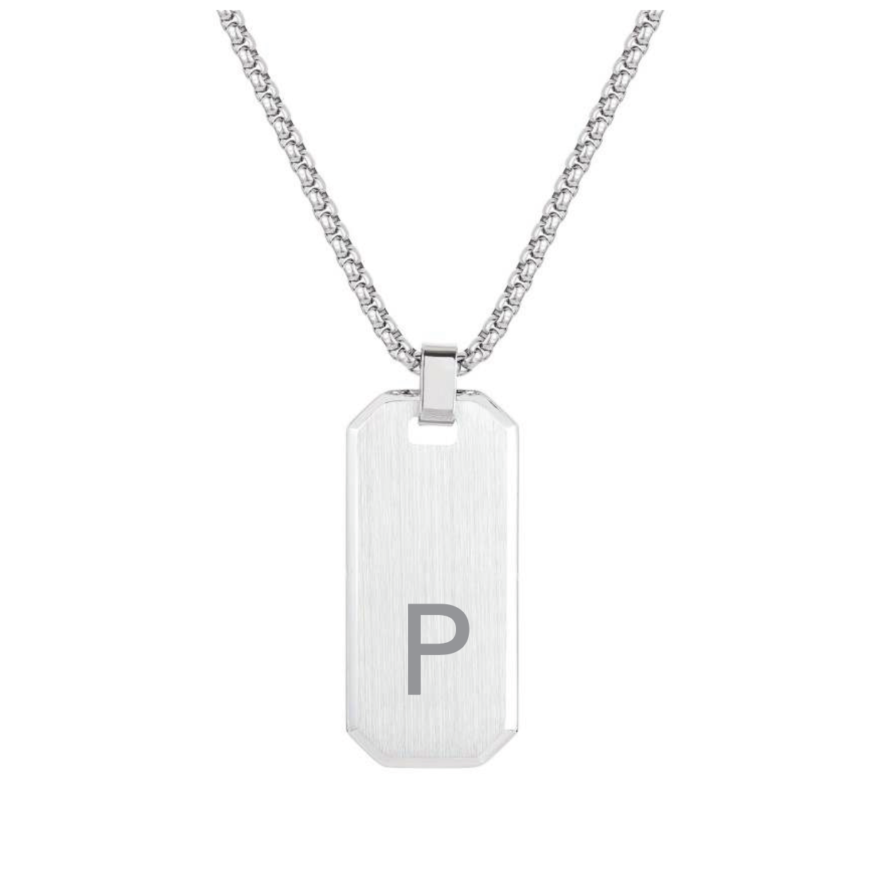 Initial letter P pendant necklace 