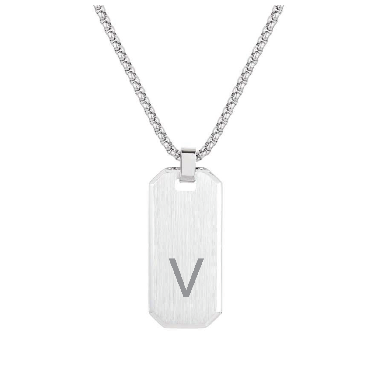 Initial letter V pendant necklace 