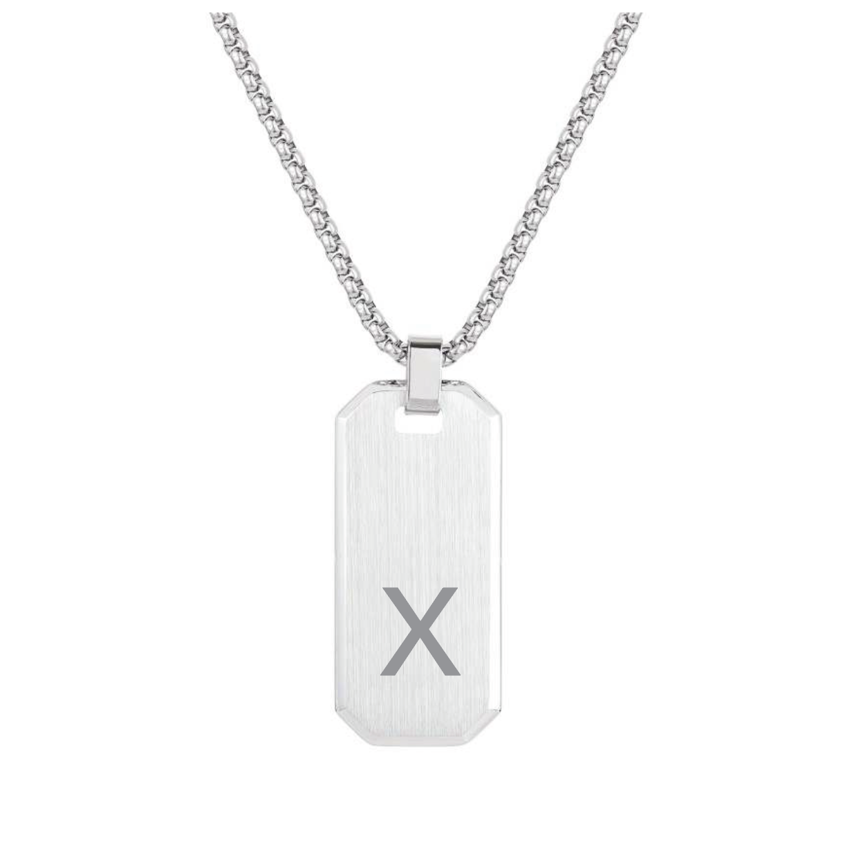 Initial letter X pendant necklace 