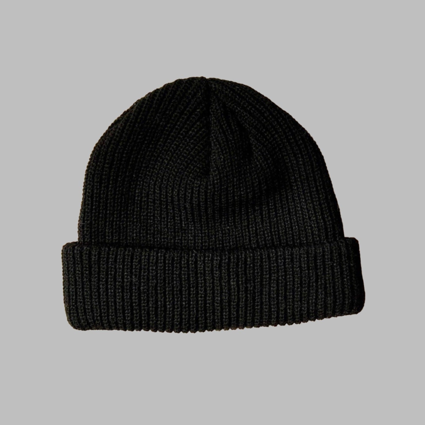 mens black fisherman beanie