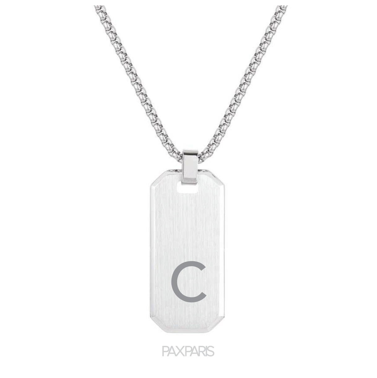 Initial letter C pendant necklace 